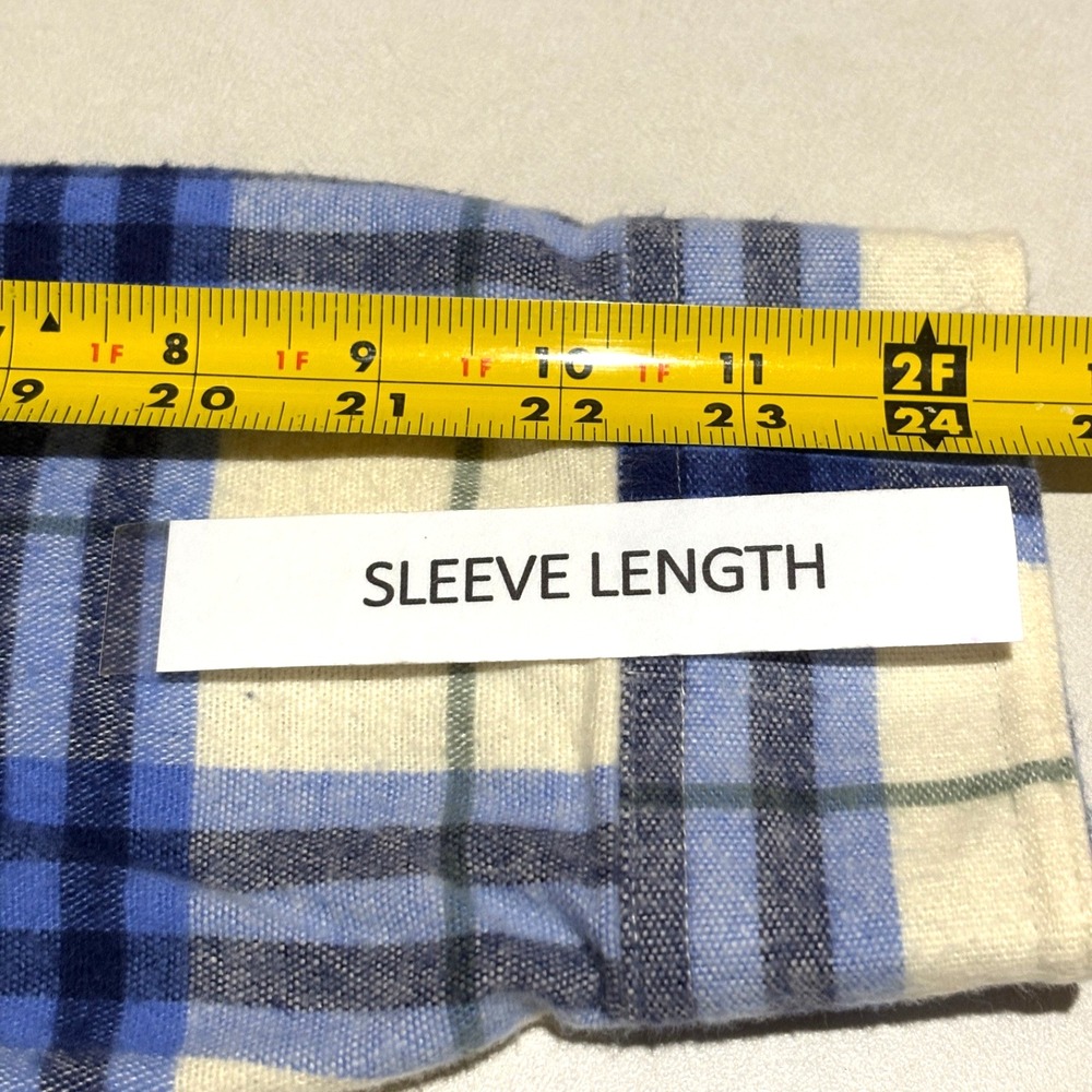 L L Bean 1912 Overshirt Women Heavy Plaid Long Sleeve Flannel‎ Shirt Sz 1X Blue - Picture 9 of 11